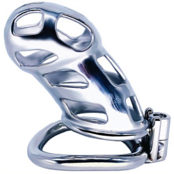 FUKR Cage de chasteté en métal Cobra Steel 10 x 3.7cm